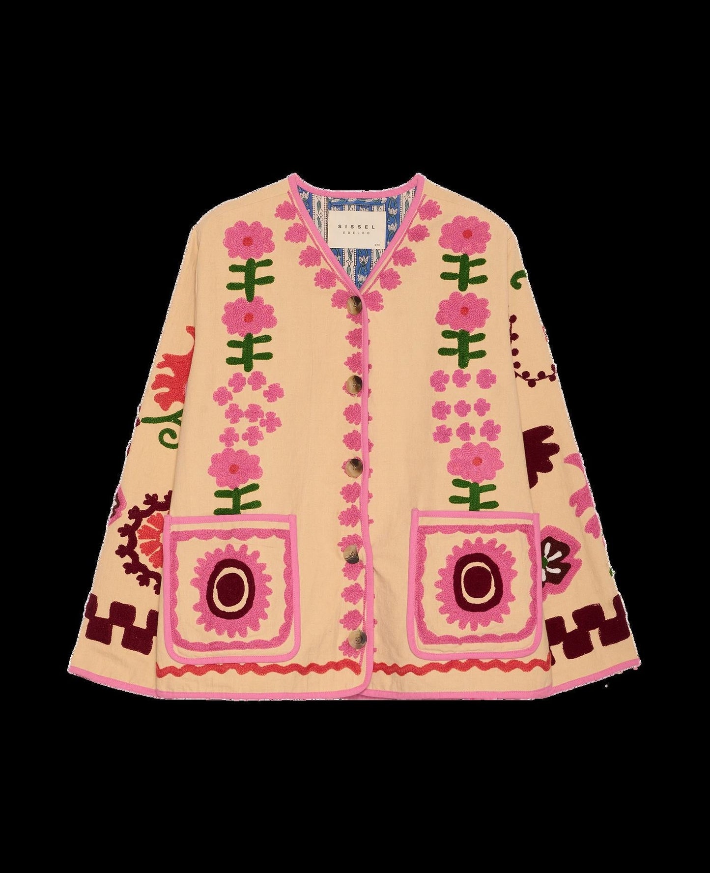 SISSEL EDELBO | Maggie Suzani Peach Embroidered Cotton Jacket