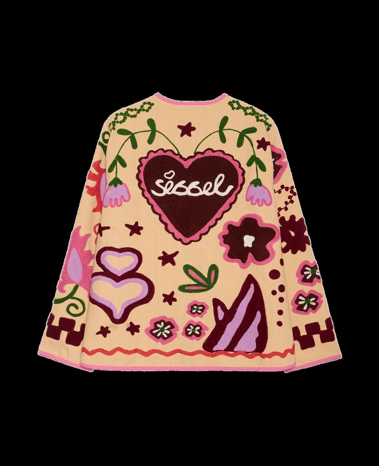 SISSEL EDELBO | Maggie Suzani Peach Embroidered Cotton Jacket