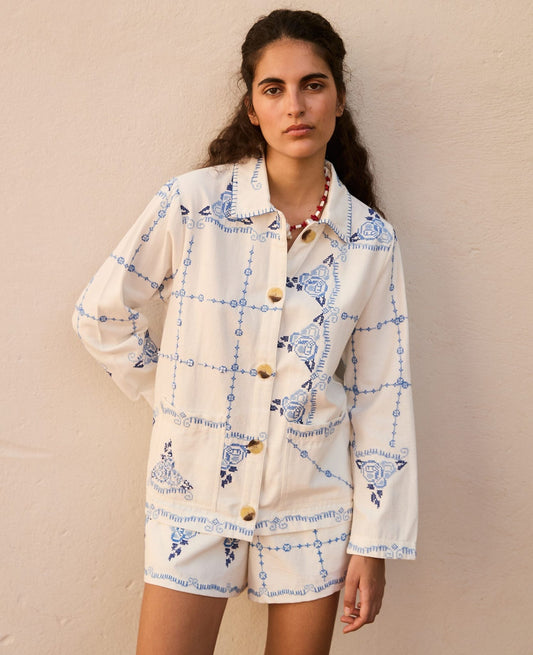 Jacket Se1619 My Jacket Ecru-Blue