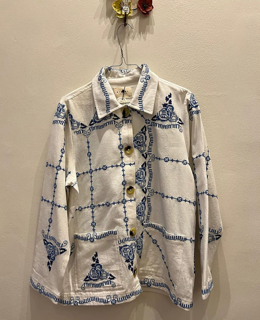 Jacket Se1619 My Jacket Ecru-Blue