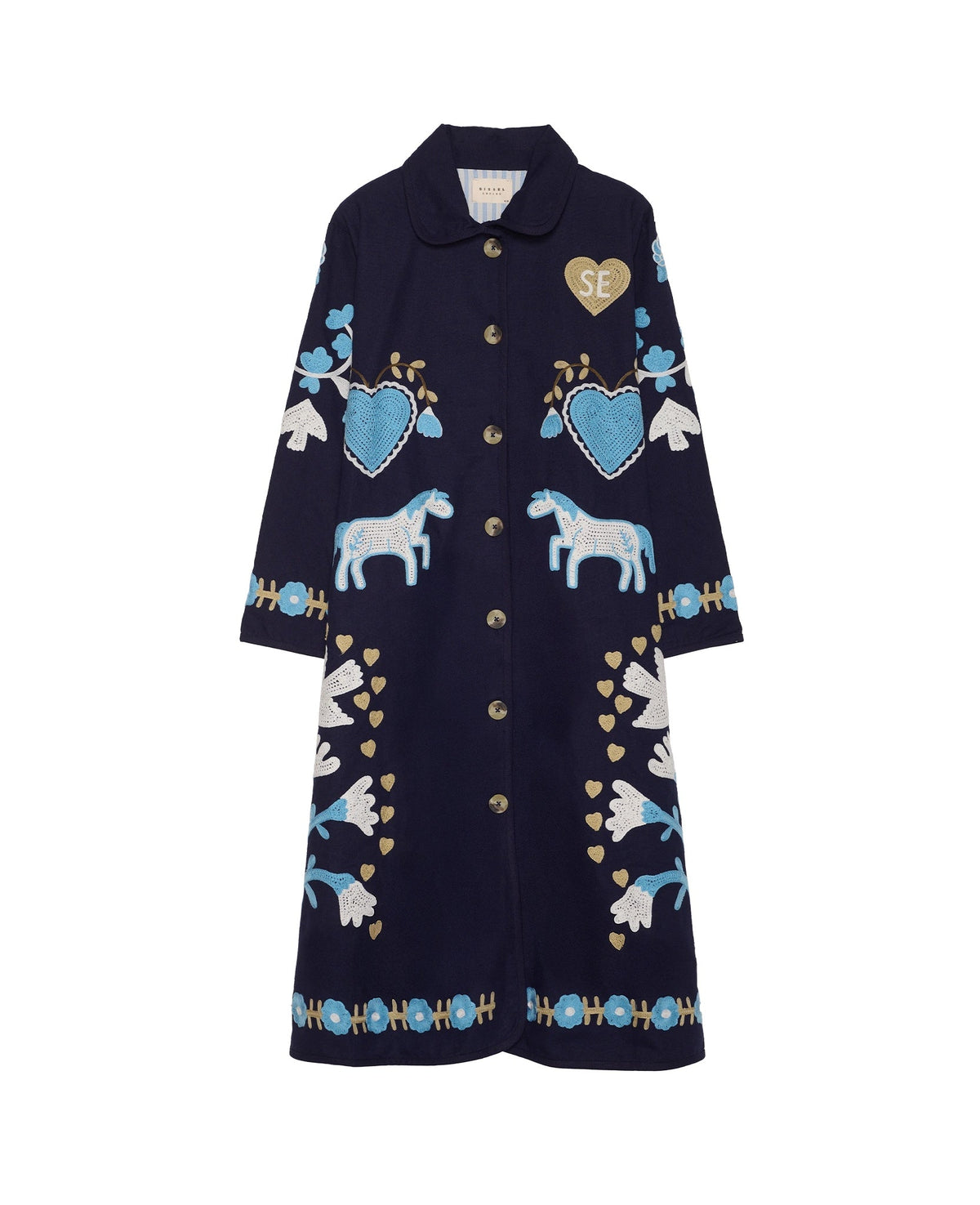 Sissel Edelbo | Rose Coat - Navy Suzani