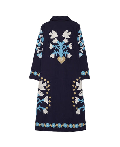 Sissel Edelbo | Rose Coat - Navy Suzani
