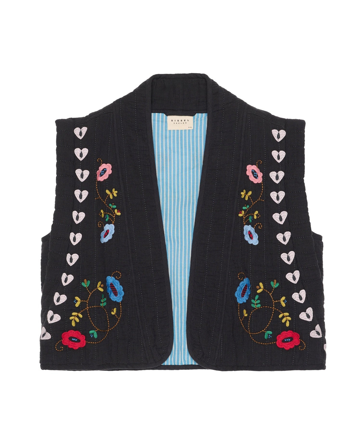 Sissel Edelbo | Samira Embroidered Vest - Almost-Black