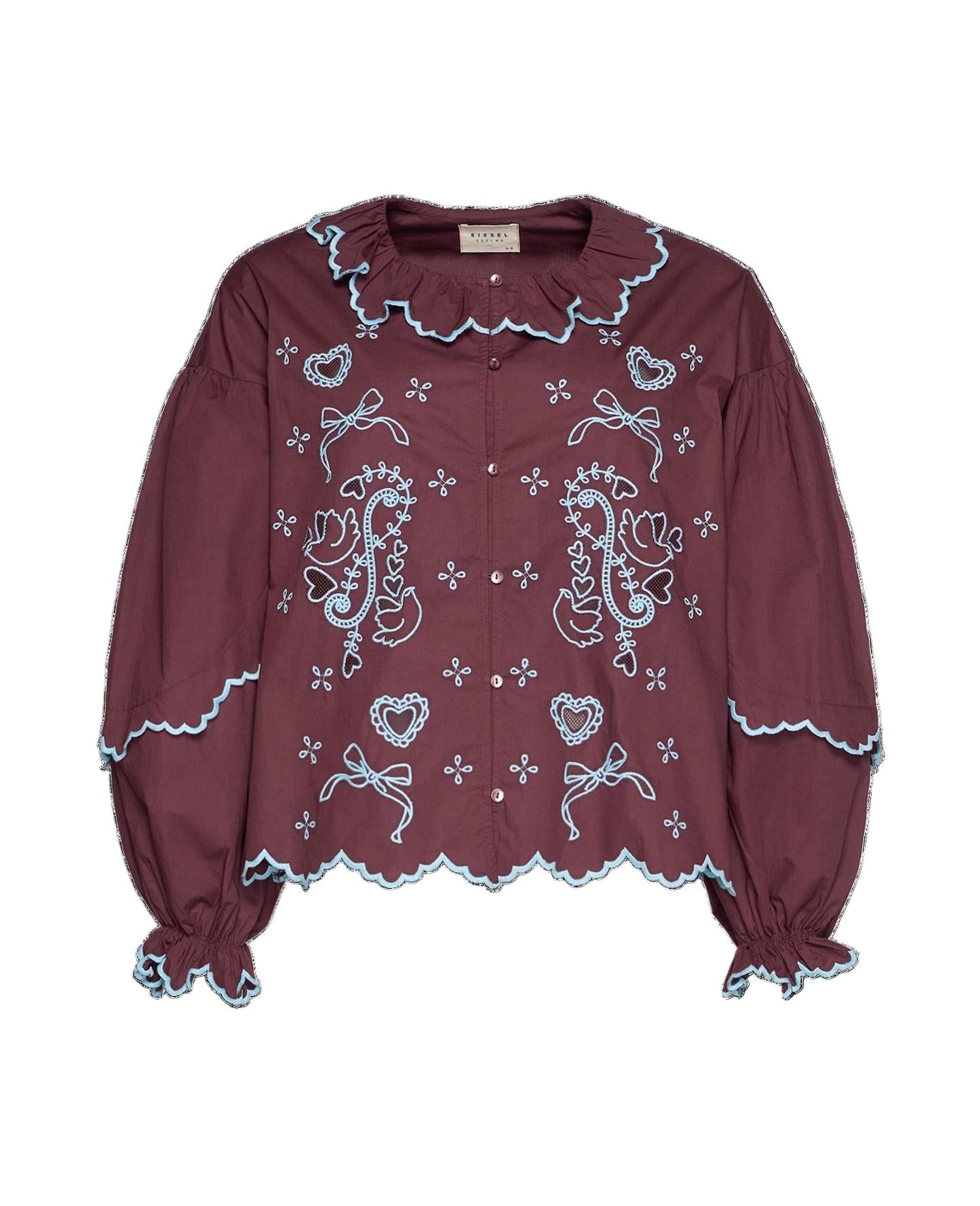 Blouse Se1710 Tone Shirt Wine