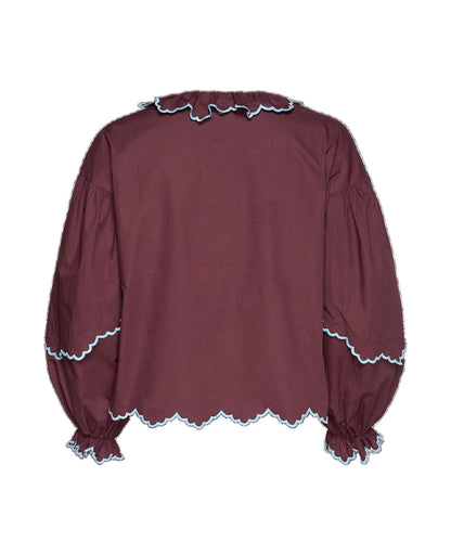 Blouse Se1710 Tone Shirt Wine