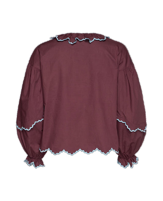 Blouse Se1710 Tone Shirt Wine