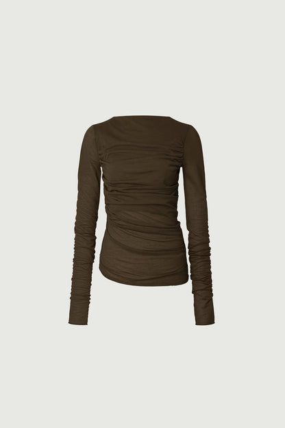 Sweatshirt Gaia Marron-Kaki