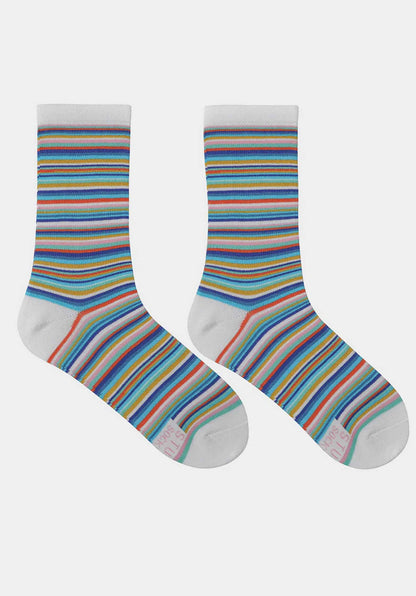 Playful Socks | Heritage Pinstripe Socks - Multi-Colour