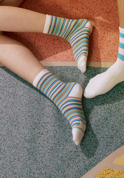 Playful Socks | Heritage Pinstripe Socks - Multi-Colour