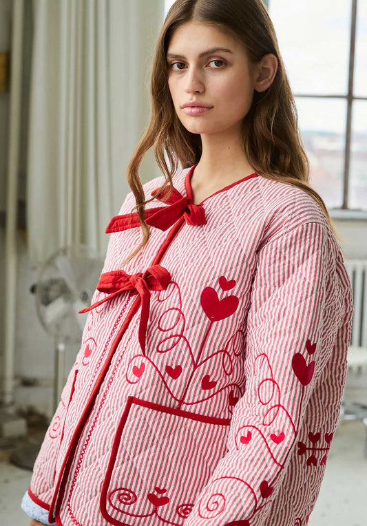 Jacket Se1507 Penny Jacket Red-Stripes