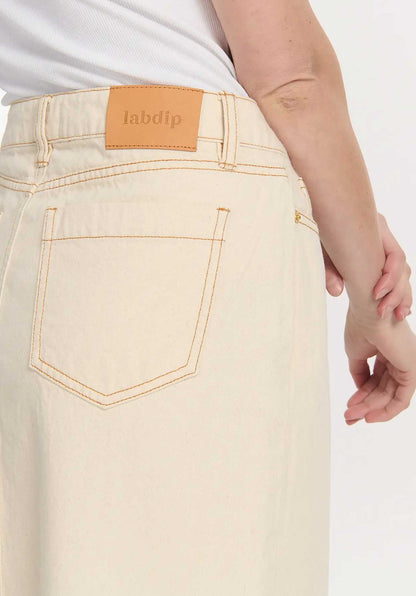 Denim Skirt Po1414 Joly Denim Ecru
