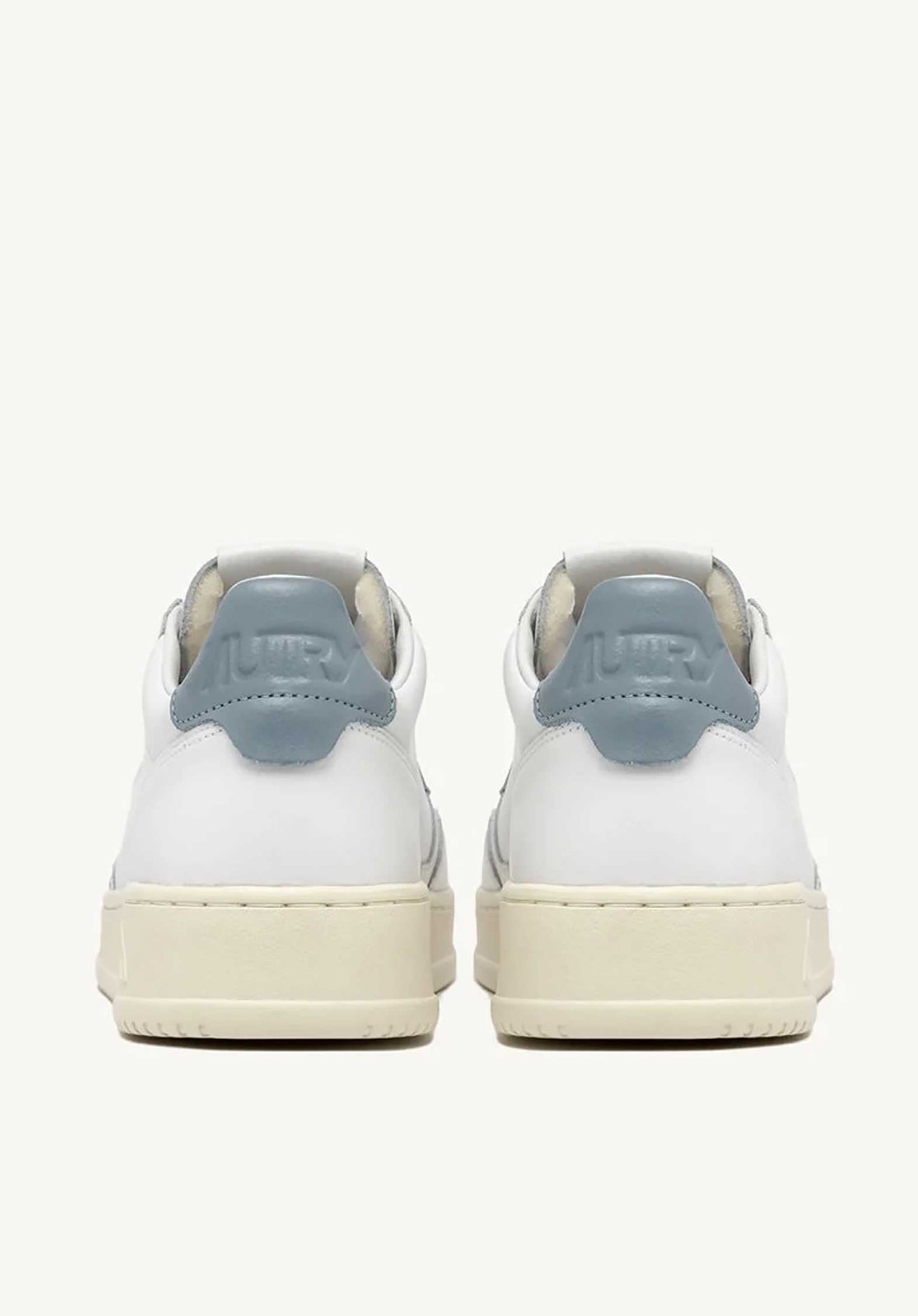 Autry | Medalist Low Sneaker - White, Silver & Blue White-Silver-Blue
