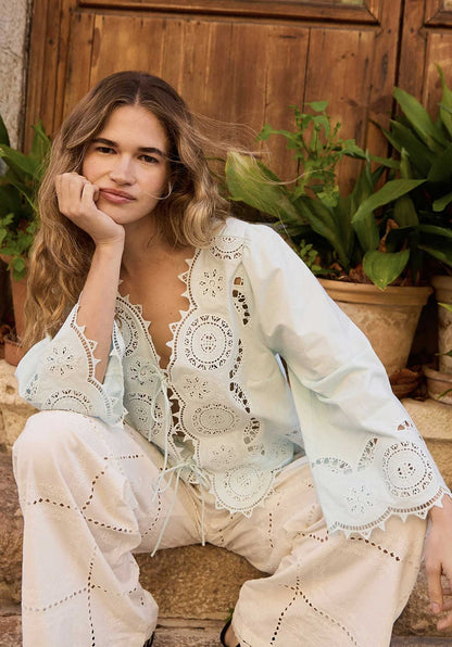 Blouse Se1566 Anjali Top Crystal-Blue