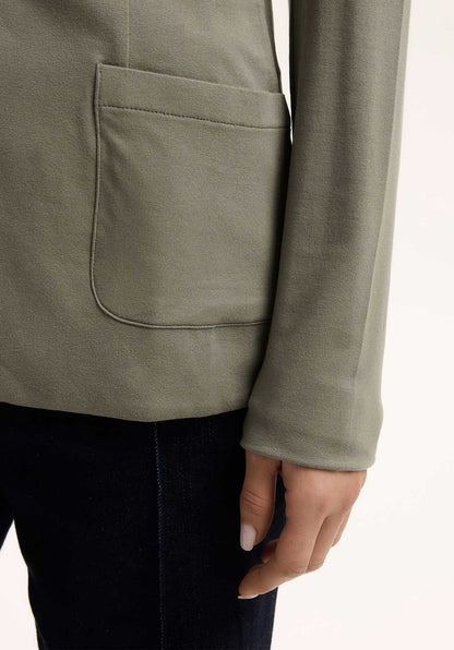 Majestic | Single-Breasted Viscose Jacket - Kaki Green Kaki-Army
