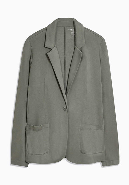 Majestic | Single-Breasted Viscose Jacket - Kaki Green Kaki-Army