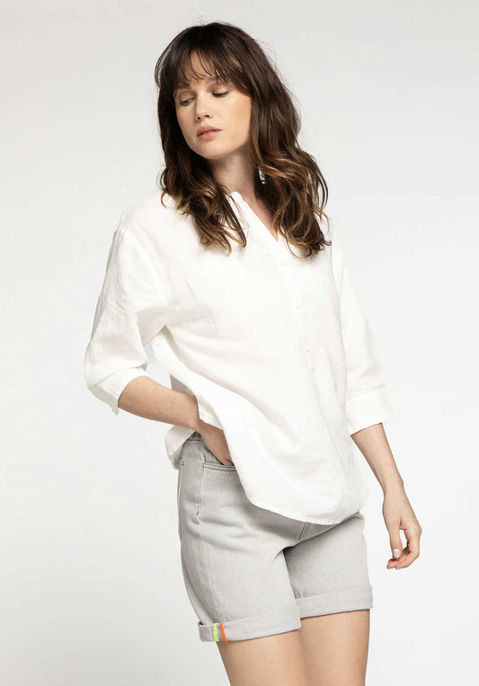 Denim Shorts Norma Light-Silver