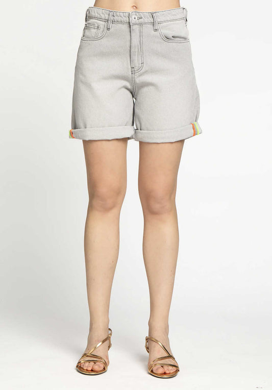 Denim Shorts Norma Light-Silver
