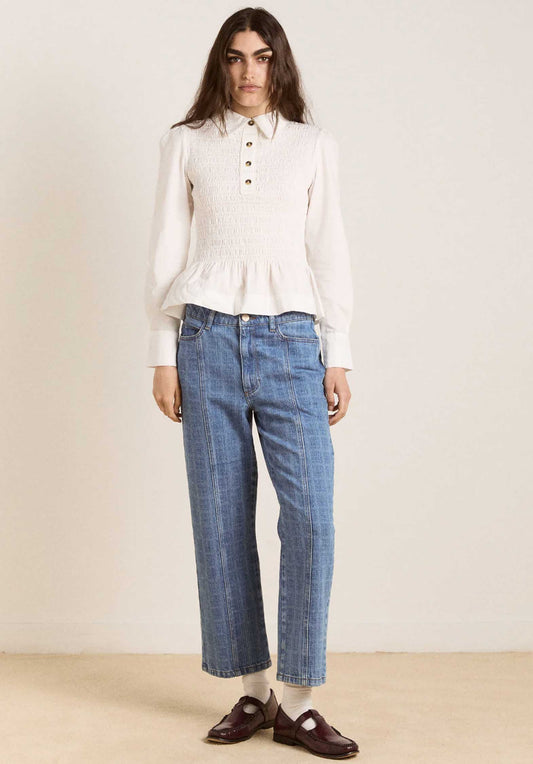 Aw25-dm-2026 Hazel Shirred White