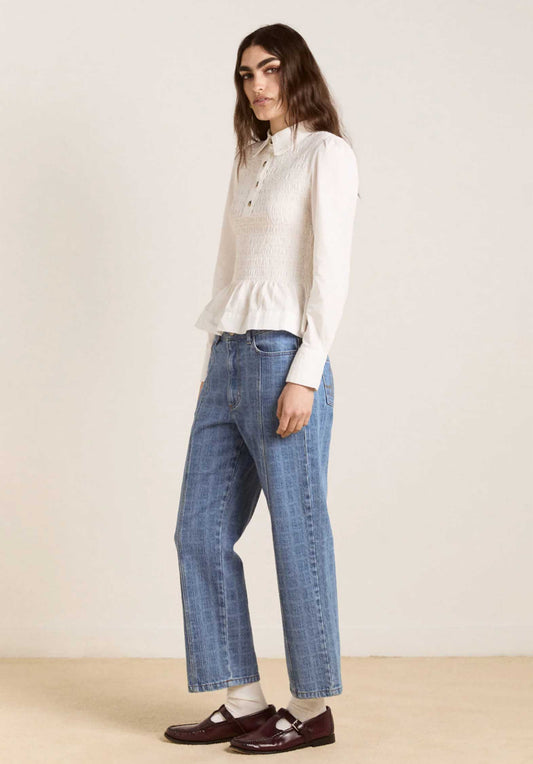 Aw25-dm-2026 Hazel Shirred White