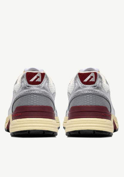 Autry | Hyperway Low Sneaker - Silver & Syrah Silver-Syrah