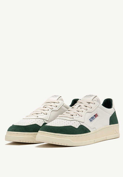 Autry | Medalist Low Sneaker - White & Green White-Green