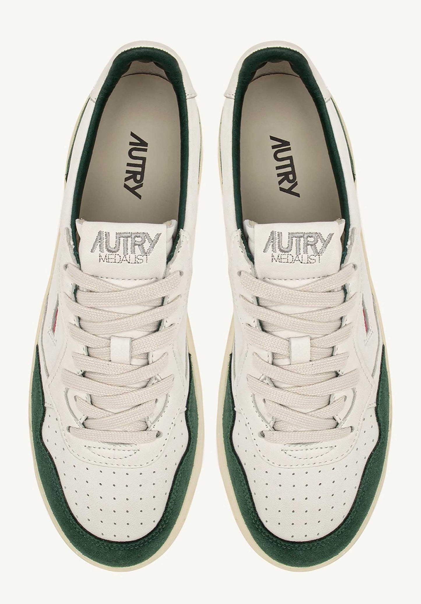 Autry | Medalist Low Sneaker - White & Green White-Green