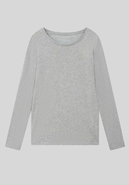 Majestic | Organic Cotton Crewneck T-Shirt Light-Heather-Grey