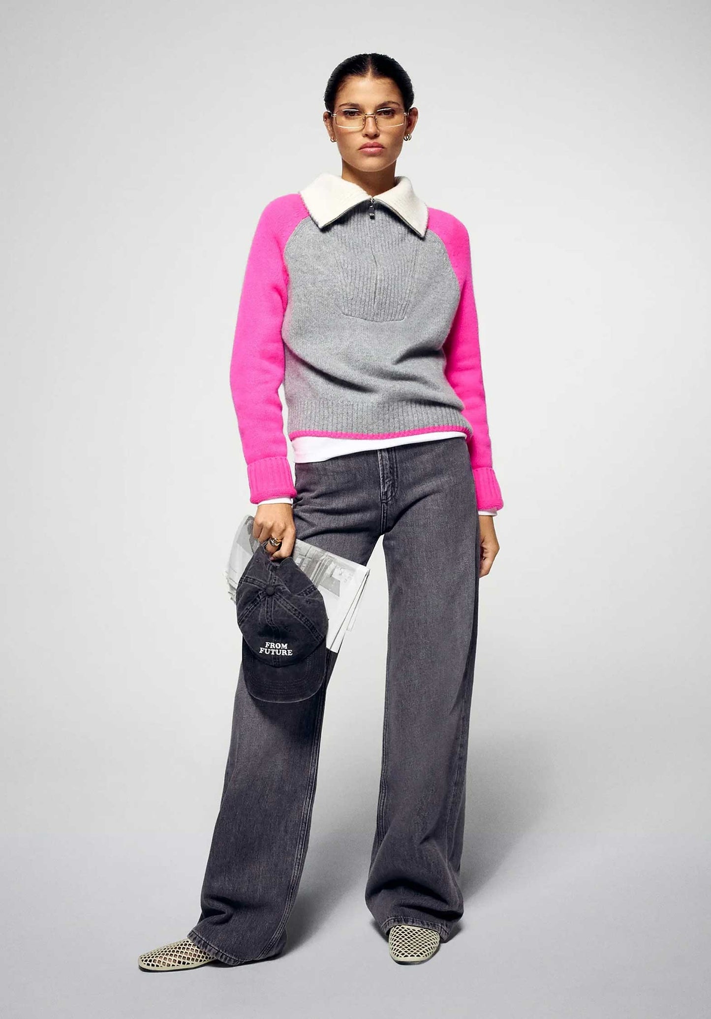 Turtleneck Knitted 2501wpm03295 Gris-Chine-Fonce-F