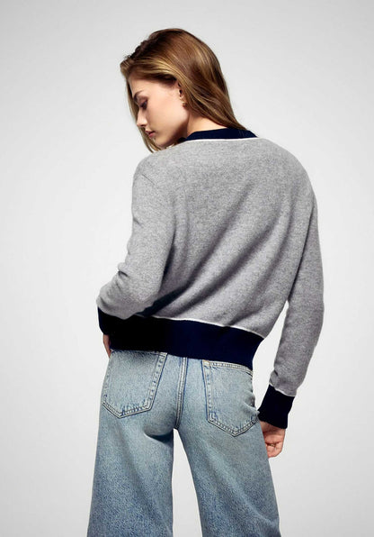 From Future | Short Cashmere Cardigan - Charcoal Gris-Chine-Fonce-F