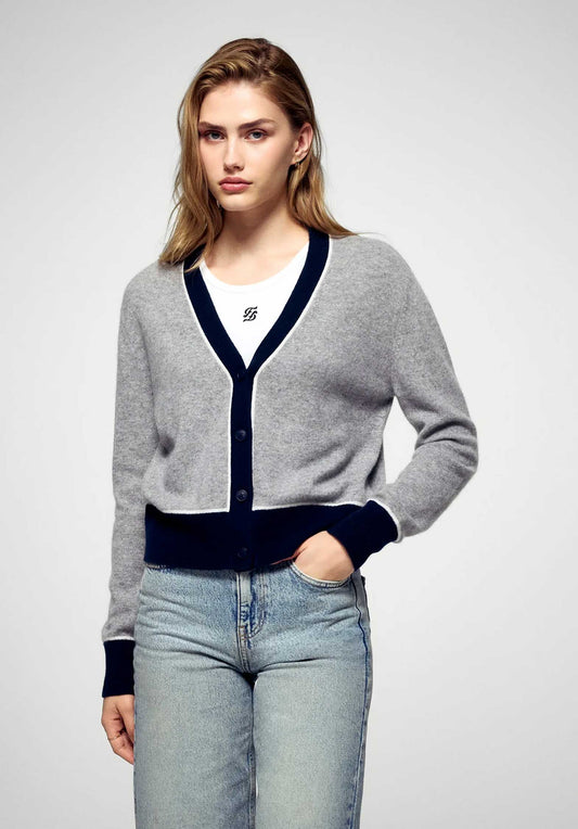From Future | Short Cashmere Cardigan - Charcoal Gris-Chine-Fonce-F