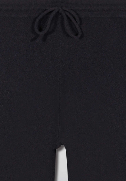 From Future | Cashmere Wide Jogger - Embroidered Heart Pocket Noir