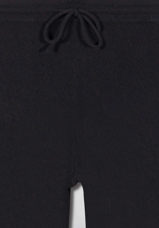 From Future | Cashmere Wide Jogger - Embroidered Heart Pocket Black