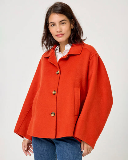 FIVE | Maya Coat in Amber - Oversized Wool Outerwear