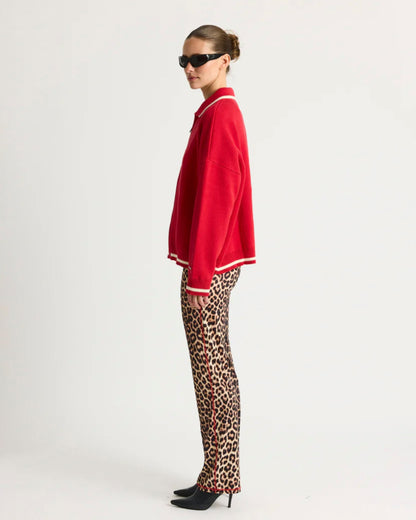 Jacket Keatonrs Knit Zi Red