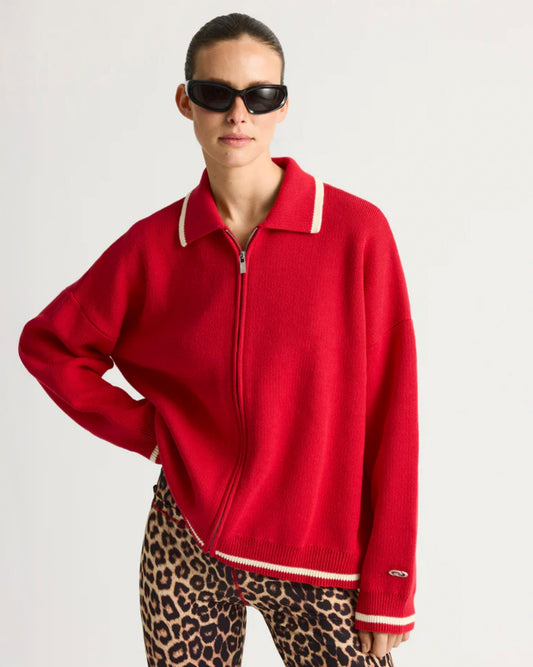 Jacket Keatonrs Knit Zi Red