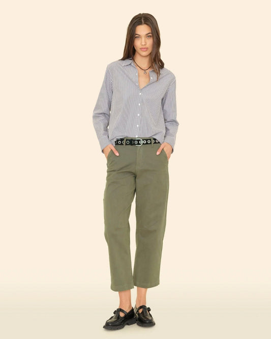 Xirena | Rancho Pant in - Cropped Barrel Leg Army-Green