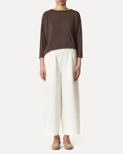 Labo Art | Tapered Poplin Pants - Ivory Avorio