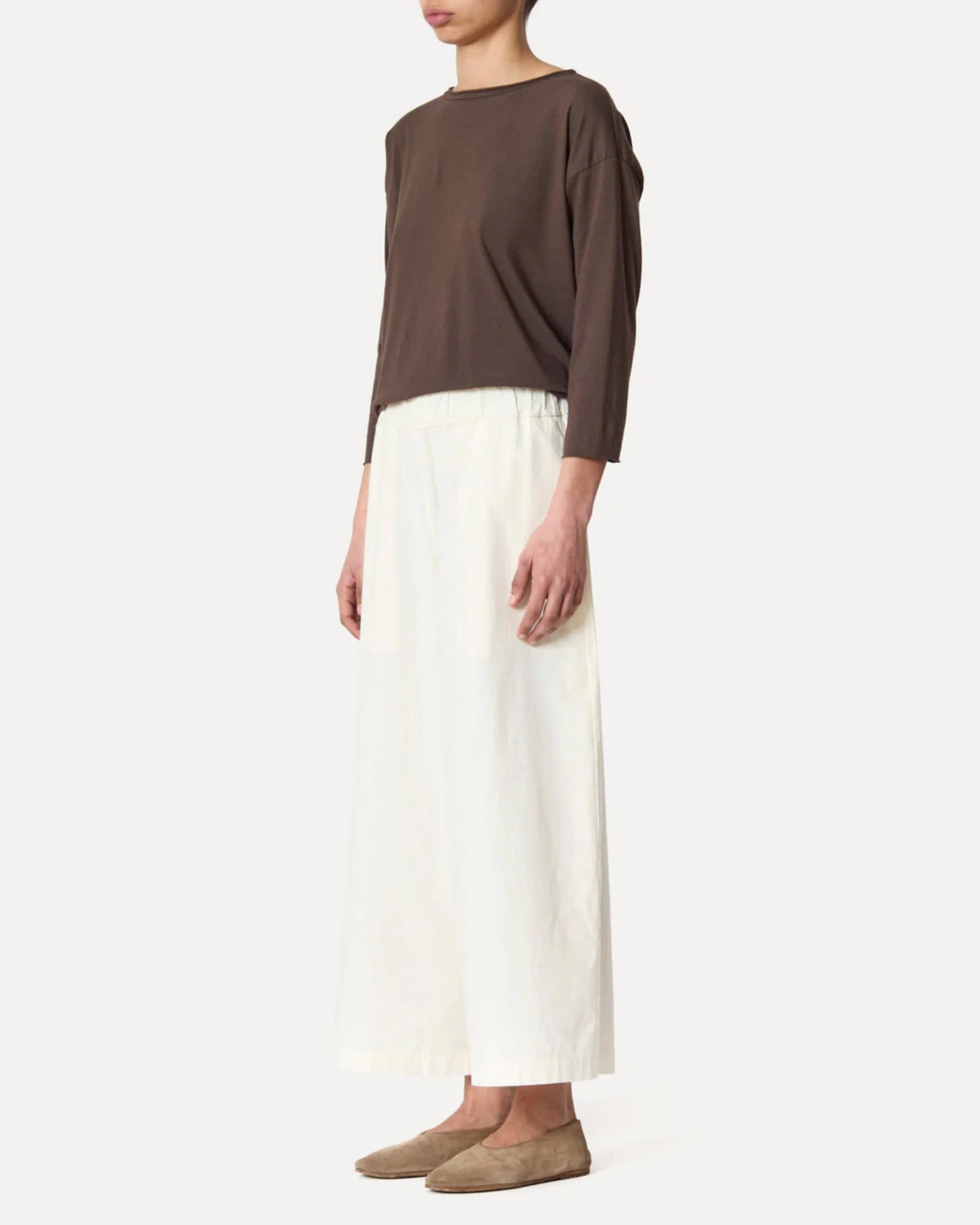 Labo Art | Tapered Poplin Pants - Ivory Avorio