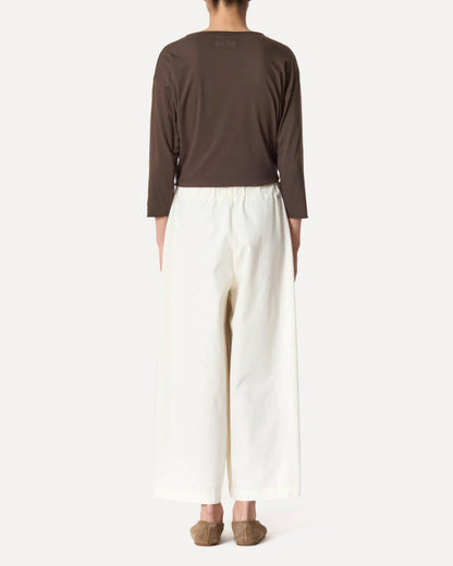 Labo Art | Tapered Poplin Pants - Ivory Avorio