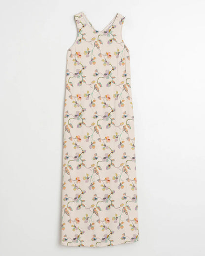 INDI&COLD | Ad100 Maxi Dress - Crossover Back, Beige Floral
