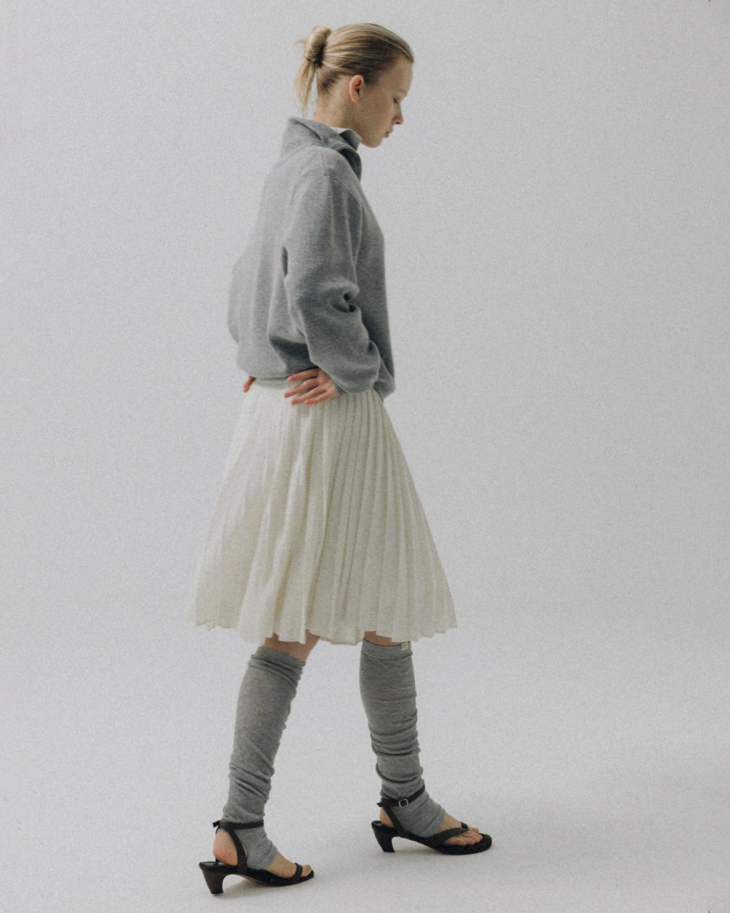 Atelier Edition | Stitch Pleat Skirt - Ivory