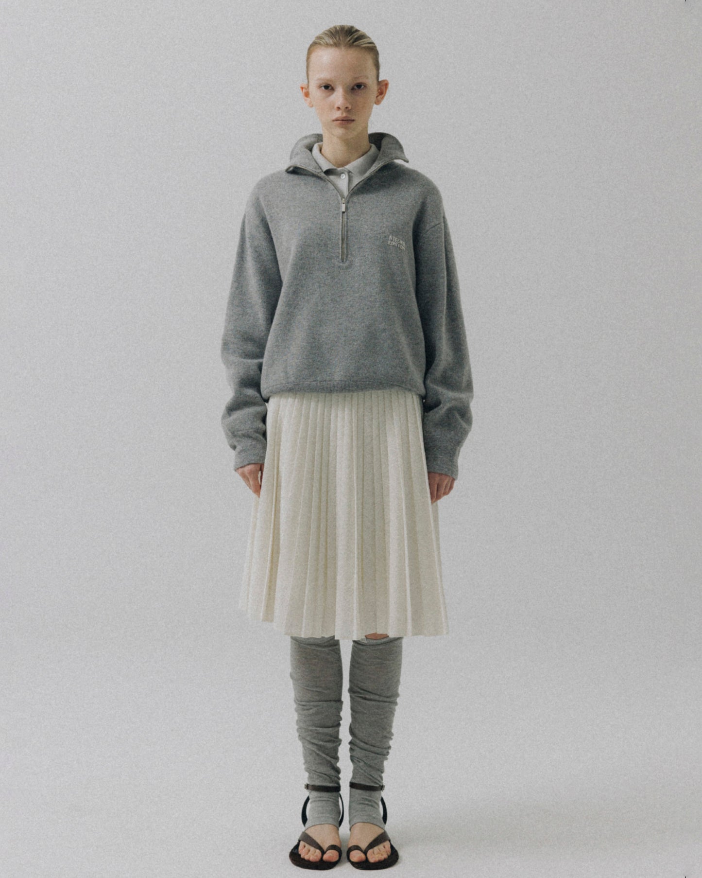 Atelier Edition | Stitch Pleat Skirt - Ivory