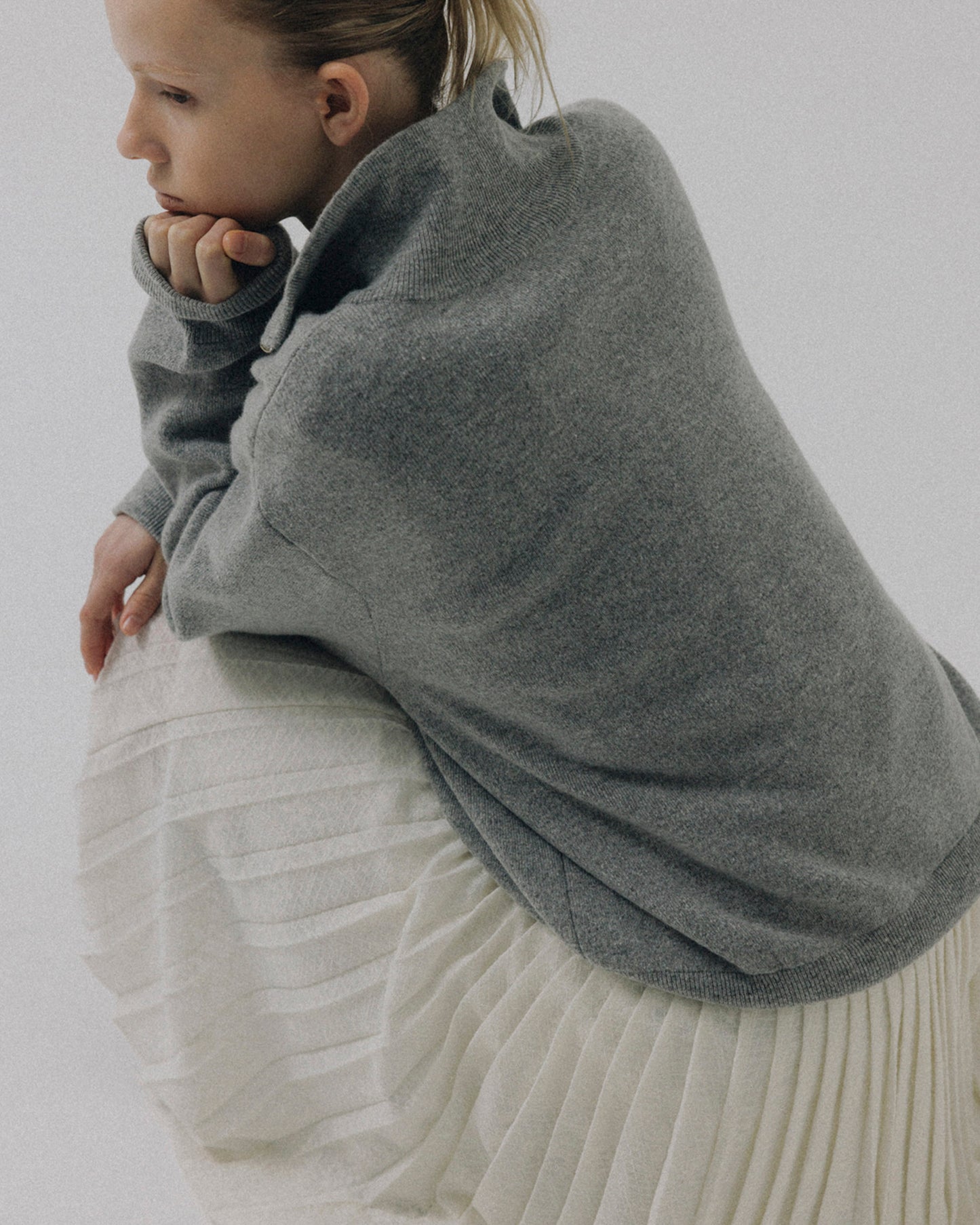 Atelier Edition | Stitch Pleat Skirt - Ivory