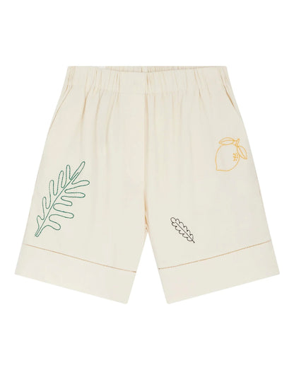 LEON & HARPER | Quiwi Brd Embroidered Shorts - Off-White