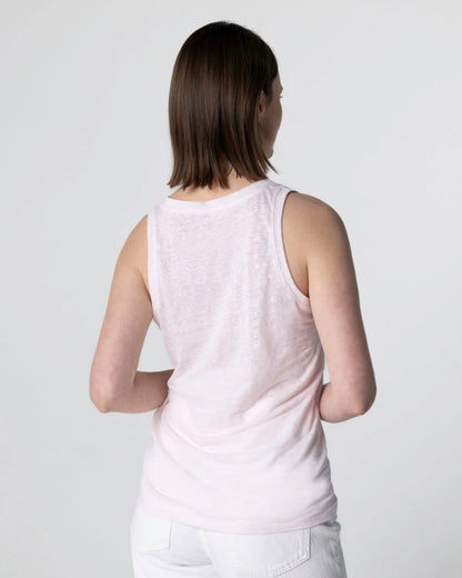 Majestic | Fitted Linen Tank - Cool Touch Crewneck Eau-De-Perie