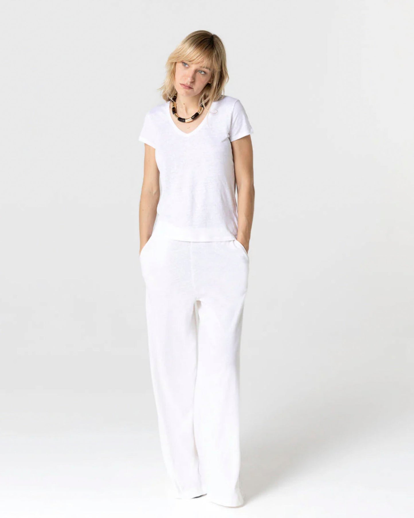 Majestic | Boatneck Jersey Tee - White