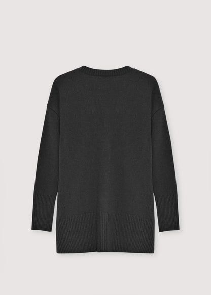 The New Society | Agatha Oversized Cashmere Cardigan - Mid-Grey