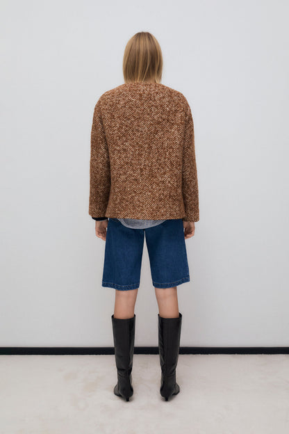 The New Society | Daniela Blazer in Wool Camel-Touch