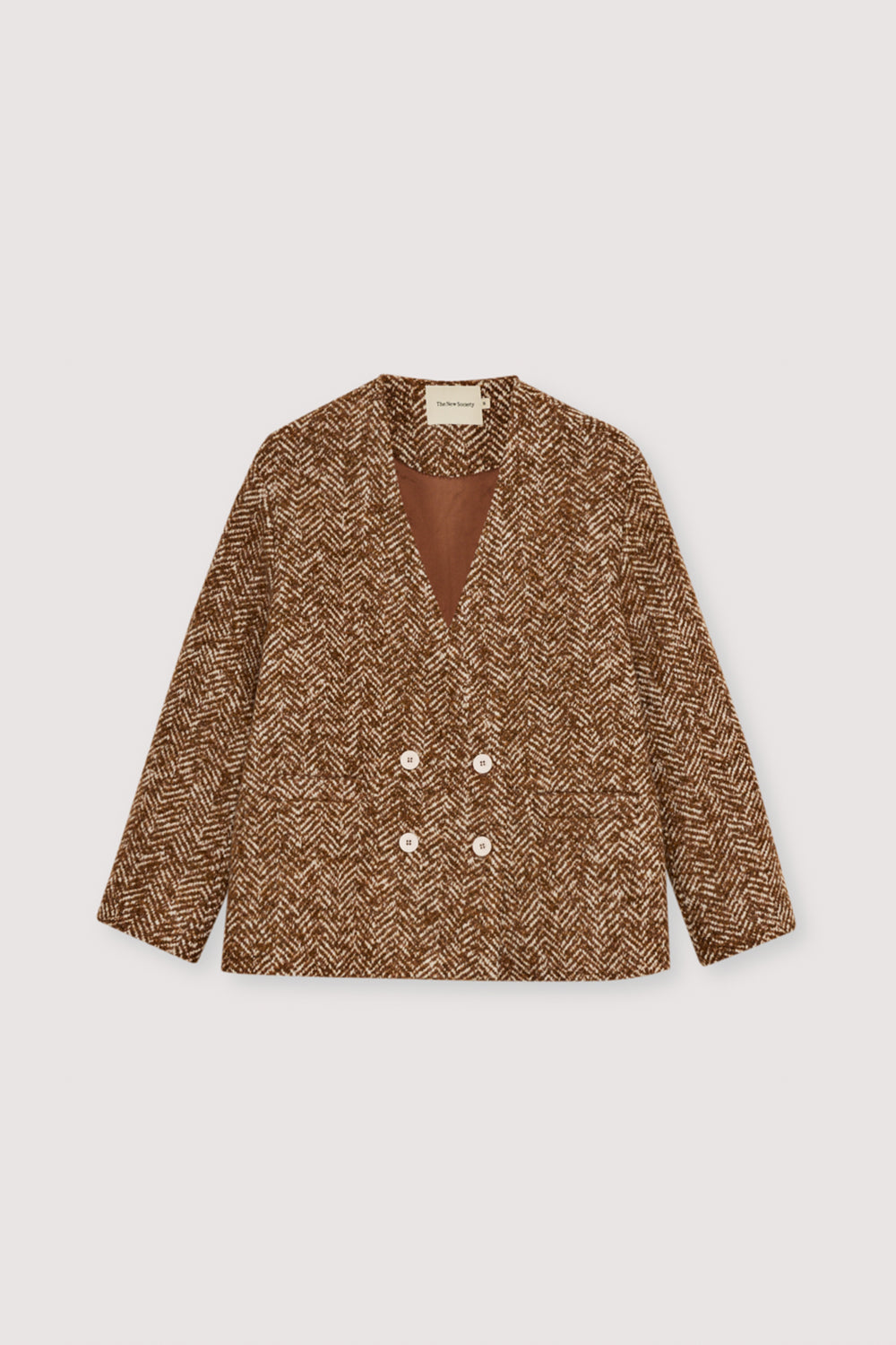 The New Society | Daniela Blazer in Wool Camel-Touch