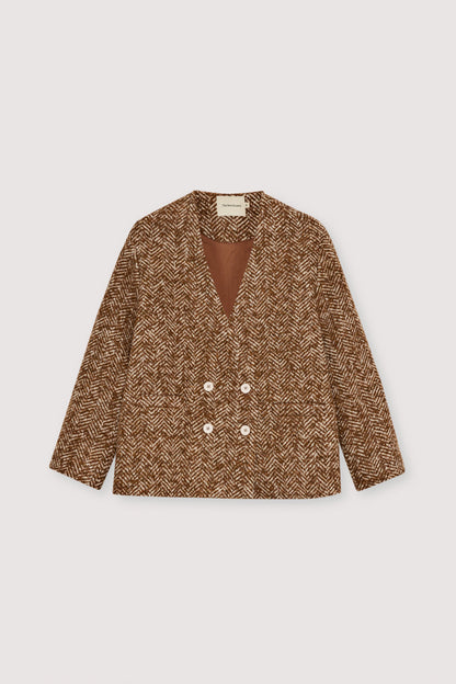 The New Society | Daniela Blazer in Wool Camel-Touch